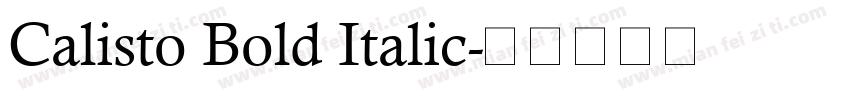 Calisto Bold Italic字体转换